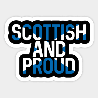 Scottish and Proud, Scottish Saltire Flag Slogan Design Sticker